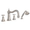 Georgian Era(TM) 4-Hole Deck Mount Tub Filler With Column Spout, U.3748X-STN