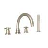 Holborn(TM) 4-Hole Deck Mount Tub Filler With C-Spout, U.3976X-STN