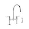 Holborn(TM) Bridge Kitchen Faucet With C-Spout and Side Spray, U.4273LS-APC-2