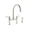 Holborn(TM) Bridge Kitchen Faucet With C-Spout and Side Spray, U.4273LS-PN-2