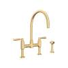 Holborn(TM) Bridge Kitchen Faucet With C-Spout and Side Spray, U.4273LS-SEG-2