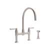 Holborn(TM) Bridge Kitchen Faucet With C-Spout and Side Spray, U.4273LS-STN-2