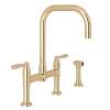 Holborn(TM) Bridge Kitchen Faucet With U-Spout and Side Spray, U.4279LS-EG-2