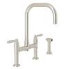 Holborn(TM) Bridge Kitchen Faucet With U-Spout and Side Spray, U.4279LS-PN-2