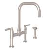 Holborn(TM) Bridge Kitchen Faucet With U-Spout and Side Spray, U.4279LS-STN-2
