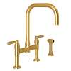 Holborn(TM) Bridge Kitchen Faucet With U-Spout and Side Spray, U.4279LS-ULB-2