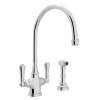 Georgian Era(TM) Two Handle Kitchen Faucet With Side Spray, U.4710APC-2