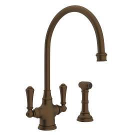 Georgian Era(TM) Two Handle Kitchen Faucet With Side Spray, U.4710EB-2