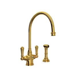 Georgian Era(TM) Two Handle Kitchen Faucet With Side Spray, U.4710ULB-2