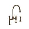 Georgian Era(TM) Bridge Kitchen Faucet With Side Spray, U.4718X-EB-2