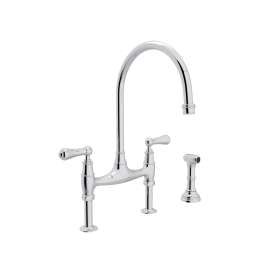 Georgian Era(TM) Bridge Kitchen Faucet With Side Spray, U.4719L-APC-2