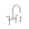 Georgian Era(TM) Bridge Kitchen Faucet With Side Spray, U.4719L-STN-2