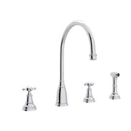 Georgian Era(TM) Two Handle Kitchen Faucet With Side Spray, U.4735X-APC-2