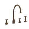 Georgian Era(TM) Two Handle Kitchen Faucet With Side Spray, U.4735X-EB-2