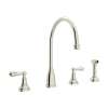 Georgian Era(TM) Two Handle Kitchen Faucet With Side Spray, U.4736L-PN-2
