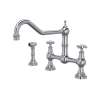 Edwardian(TM) Extended Spout Bridge Kitchen Faucet With Side Spray, U.4763X-APC-2