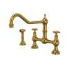 Edwardian(TM) Extended Spout Bridge Kitchen Faucet With Side Spray, U.4763X-ULB-2