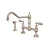 Edwardian(TM) Extended Spout Bridge Kitchen Faucet With Side Spray, U.4764L-STN-2