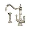 Edwardian(TM) Two Handle Kitchen Faucet With Side Spray, U.4766PN-2