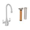 Georgian Era(TM) Three Handle Bar/Food Prep Filter Kitchen Faucet Kit, U.KIT1220LS-APC-2