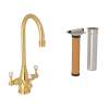 Georgian Era(TM) Three Handle Bar/Food Prep Filter Kitchen Faucet Kit, U.KIT1220LS-EG-2