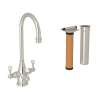 Georgian Era(TM) Three Handle Bar/Food Prep Filter Kitchen Faucet Kit, U.KIT1220LS-PN-2