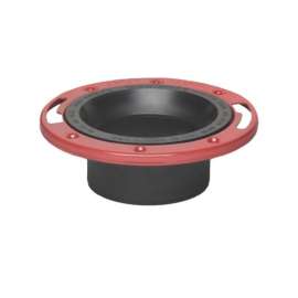 Closet Flange 3in or 4in ABS Level-Fit with Metal Ring & Test Cap
