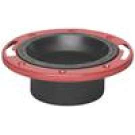 Closet Flange 4in X3in PVC Level-Fit with Metal Ring & Test Cap