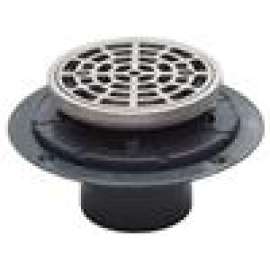 Shower Drain 2in PVC with Square Top Satin Bronze