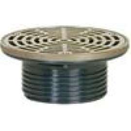 Drain Fixture 4in Round with Nickel Strainer