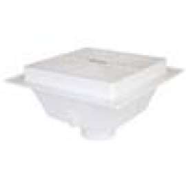 Floor Sink Square 2in PVC SquareMax with PVC Strainer