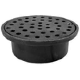 Floor Drain 4in X 7-1/2in Cast Iron Inside Round Caulk Black