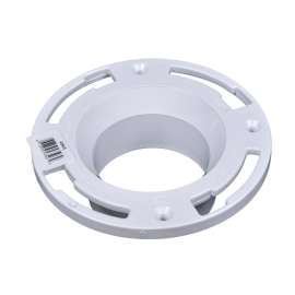 Closet Flange 3in or 4in PVC Level-Fit Plastic Ring without Test Cap