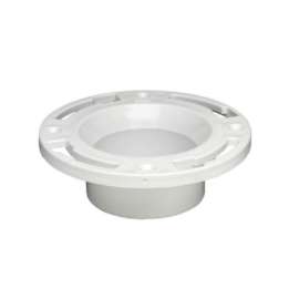 Closet Flange 3in or 4in ABS Level-Fit with Test Cap