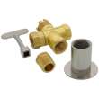 1/2-in Universal Gas Log Lighter Valve with Key and Nut, Brushed Nickel, QB-LLBN
