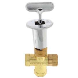 1/2-in Universal Gas Log Lighter Valve with Key and Nut, Chrome, QB-LLCR