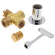 1/2-in Universal Gas Log Lighter Valve with Key and Nut, Chrome, QB-LLCR