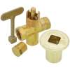 1/2-in Universal Gas Log Lighter Valve with Key and Nut (20-Pack), Polished Brass, QB-LLPB-20