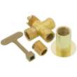 1/2-in Universal Gas Log Lighter Valve with Key and Nut, Polished Brass, QB-LLPB