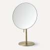 Freestanding Magnification Mirror, 5X Magnification, Light Brushed Bronze