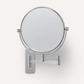 Wall-Mount Magnification Mirror, 7X Magnification Mirror, Swivel Mirror, Chrome
