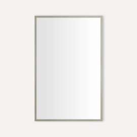 Thin Framed Metal Cabinet, 20" x 30" x 4", Brushed Pewter, Slow-Close Hinges