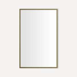 Thin Framed Metal Cabinet, 20" x 30" x 4", Aged Brass, Slow-Close Hinges