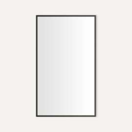 Thin Framed Metal Cabinet, 24" x 40" x 4", Iron Black, Electric Upgrade: Magnetic Strip, Interior Lighting, USB Charging Ports, Electrical Outlets, Phone Holder