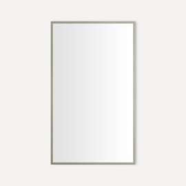 Thin Framed Metal Cabinet, 24" x 40" x 4", Brushed Pewter, Slow-Close Hinges