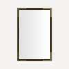 Industrial Metal Mirror, 20" x 30" x 1-3/4", Bronze with Aged Brass