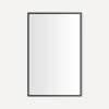 Thin Framed Metal Mirror, 20" x 30" x 1-3/4", Iron Black