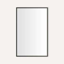 Thin Framed Metal Mirror, 20" x 30" x 1-3/4", Iron Black