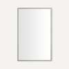 Thin Framed Metal Mirror, 20" x 30" x 1-3/4", Brushed Pewter