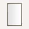 Thin Framed Metal Mirror, 20" x 30" x 1-3/4", Aged Brass